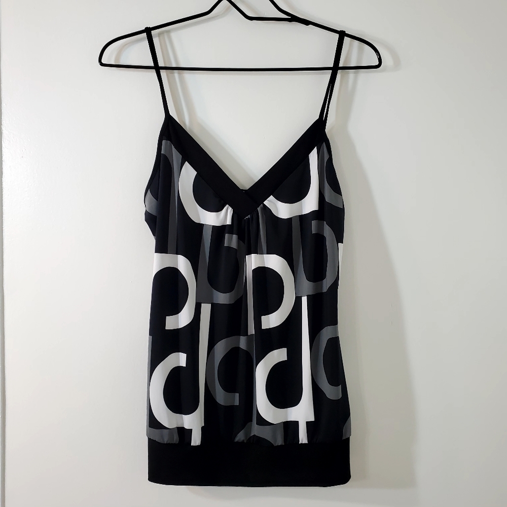 Body Central Black, White And Grey Women's Top Tank Large